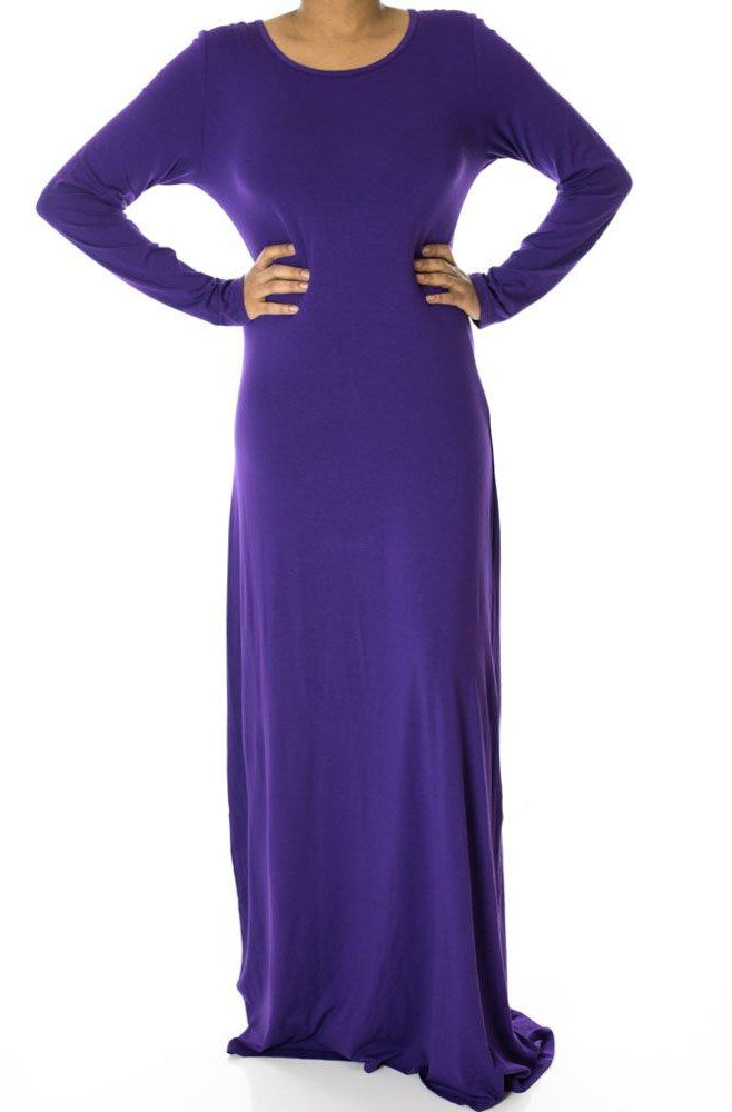 Purple Rayon Maxi dress Kabayare