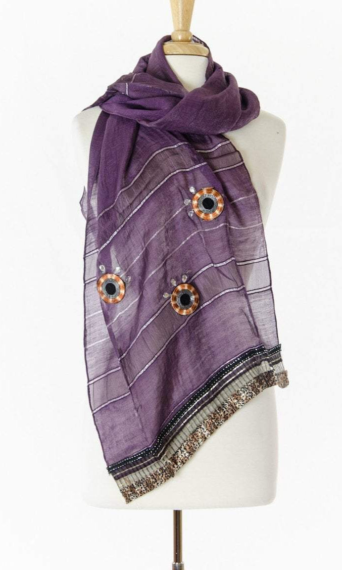 Purple Tribal Scarf Kabayare