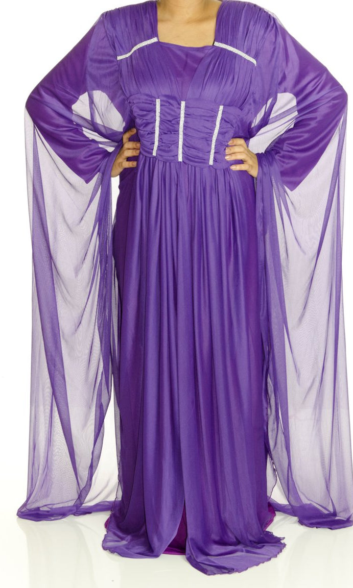 Purple Valet Butterfly Kaftan Kabayare