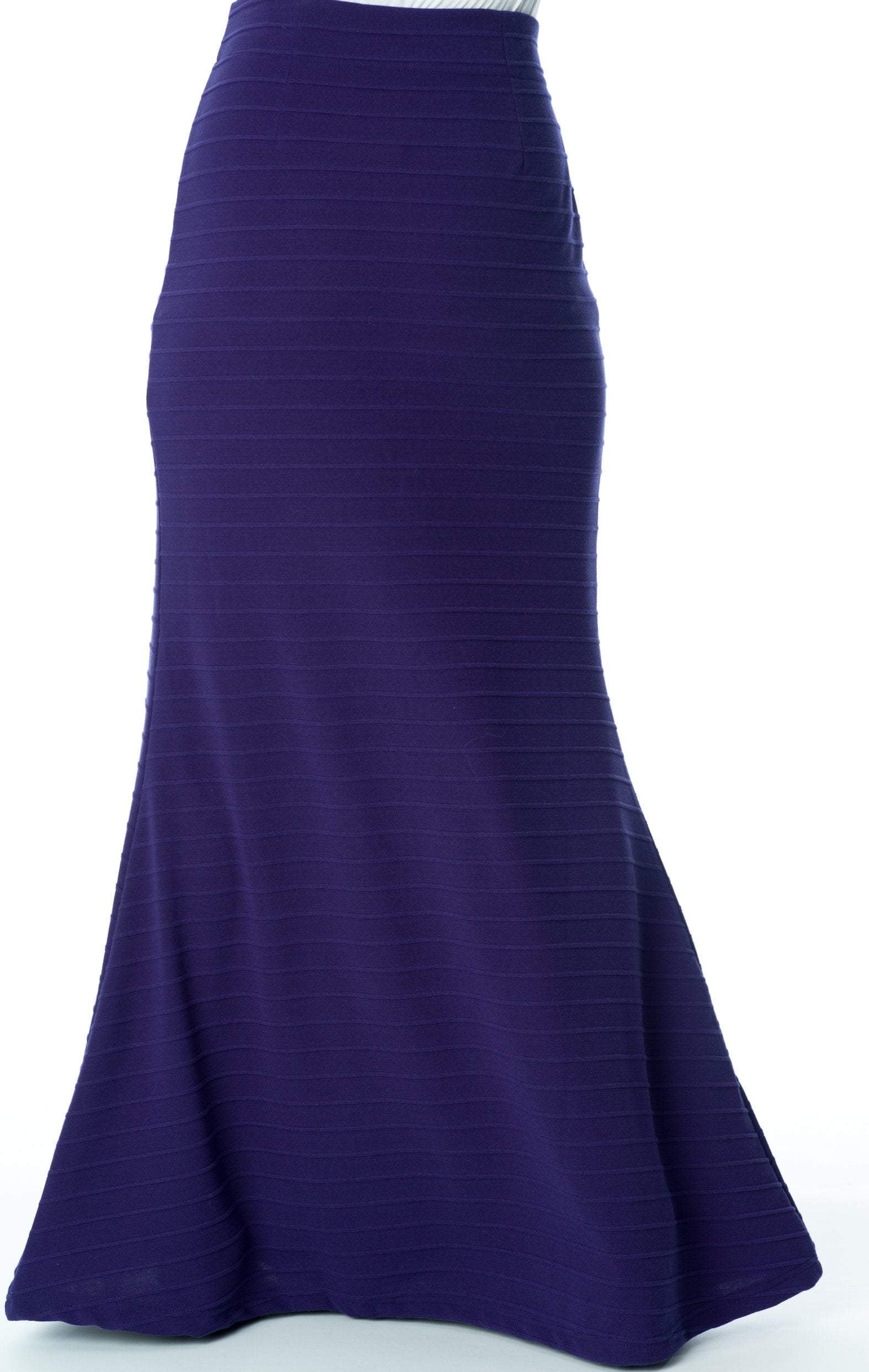 Purple Zipper Pencil Skirt Kabayare
