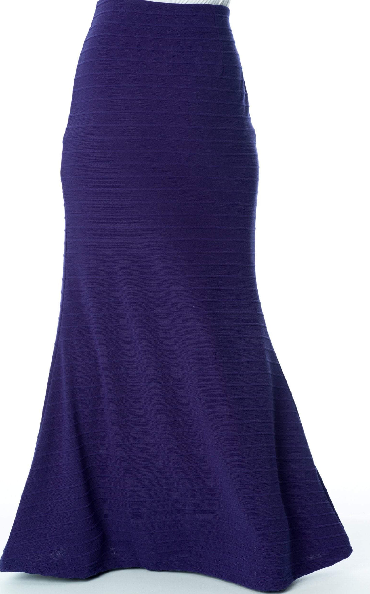 Purple Zipper Pencil Skirt Kabayare