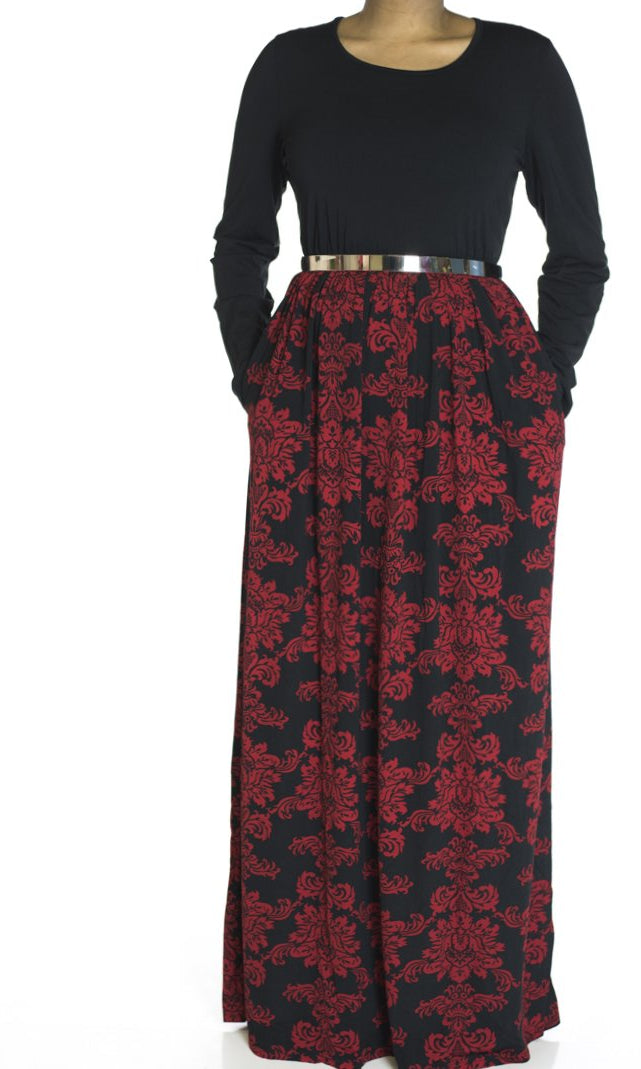 Red Allure maxi dress Kabayare
