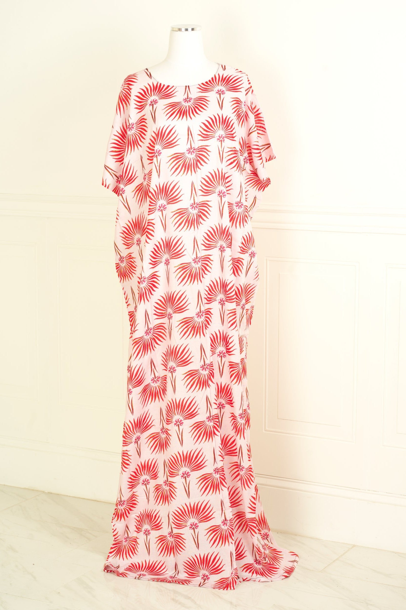 Red and white Glitter bati dress KF