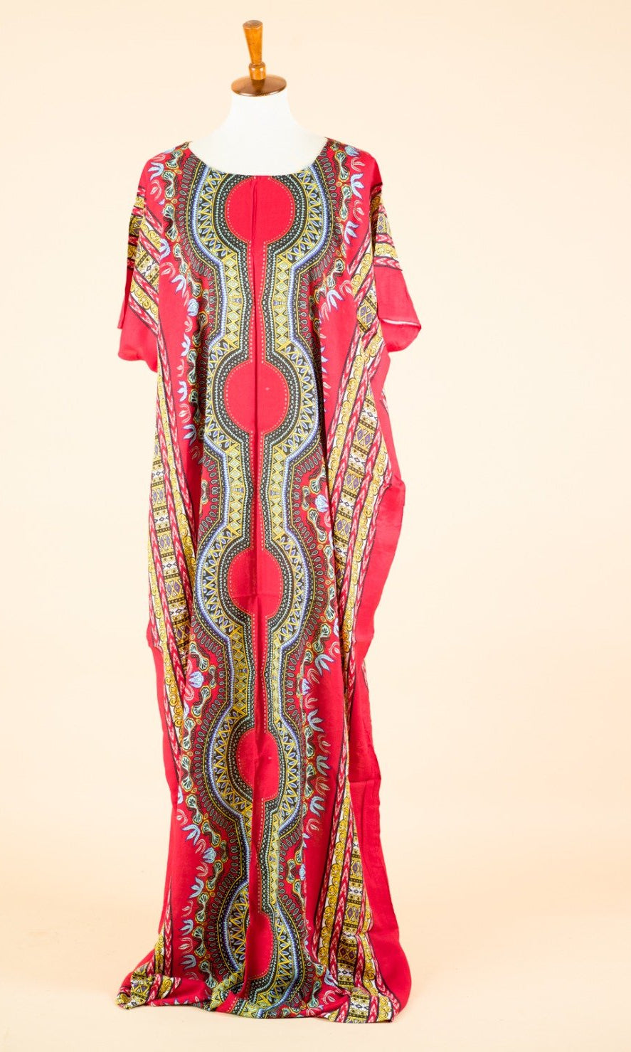 Red Dashiki Bati Dress Kabayare