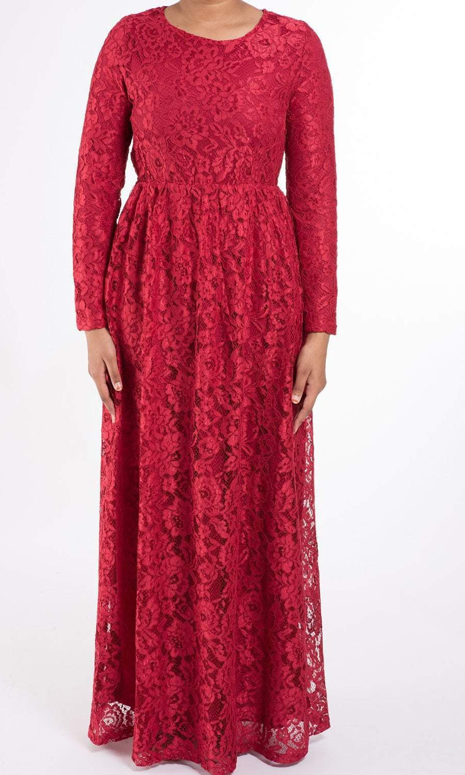 Red Garden Lace Dress Kabayare