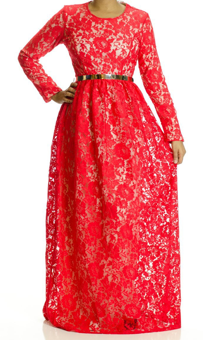 Red Garden Lace Kabayare