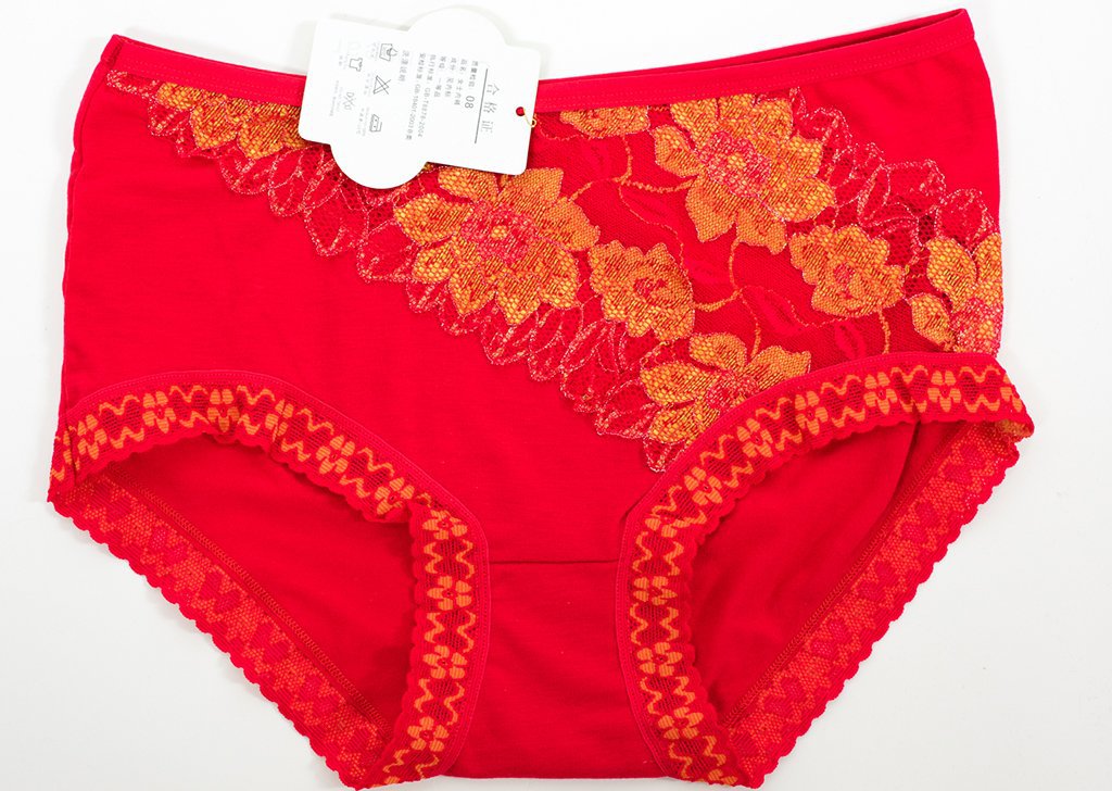 Red Lace floral Panties Kabayare