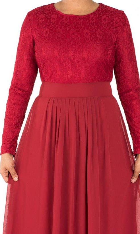 Red ROMANTIC FANTASY maxi dress Kabayare