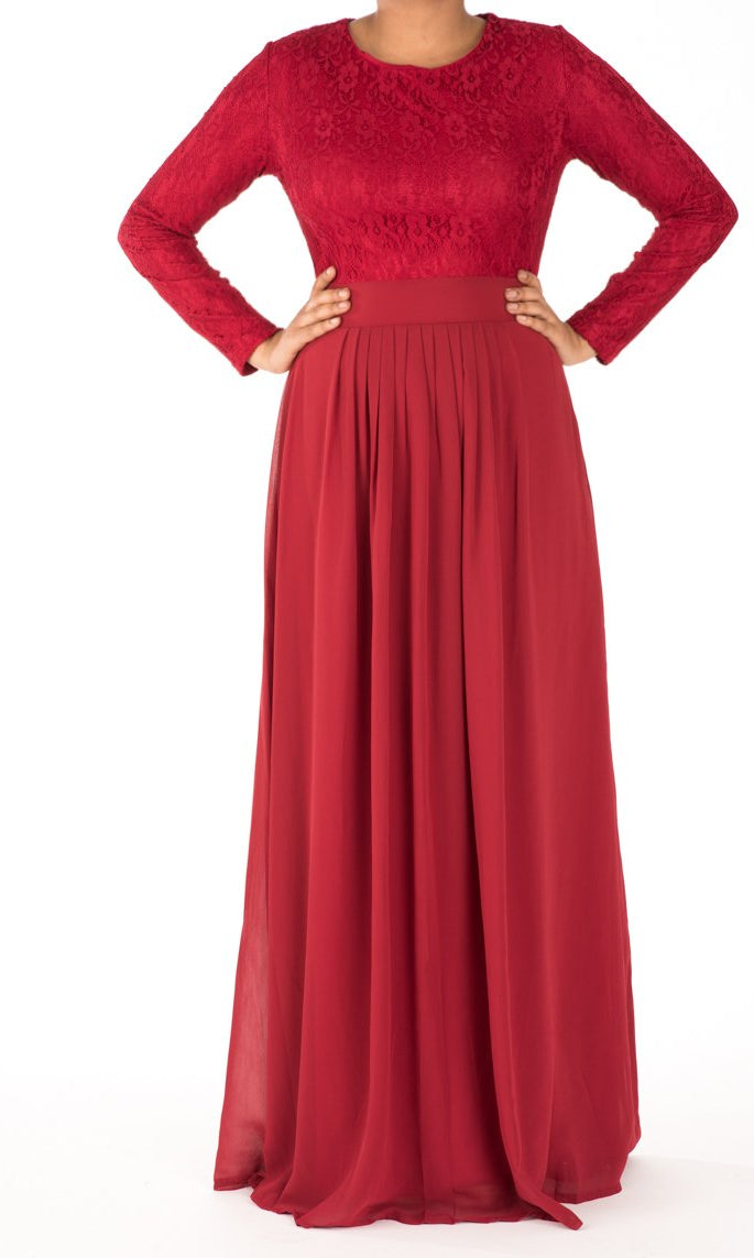Red ROMANTIC FANTASY maxi dress Kabayare