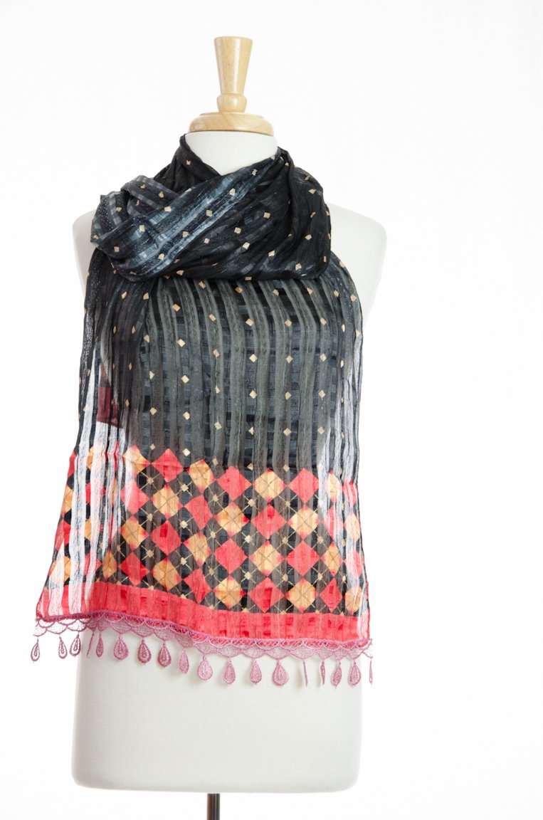 Red Satin Scarf Kabayare