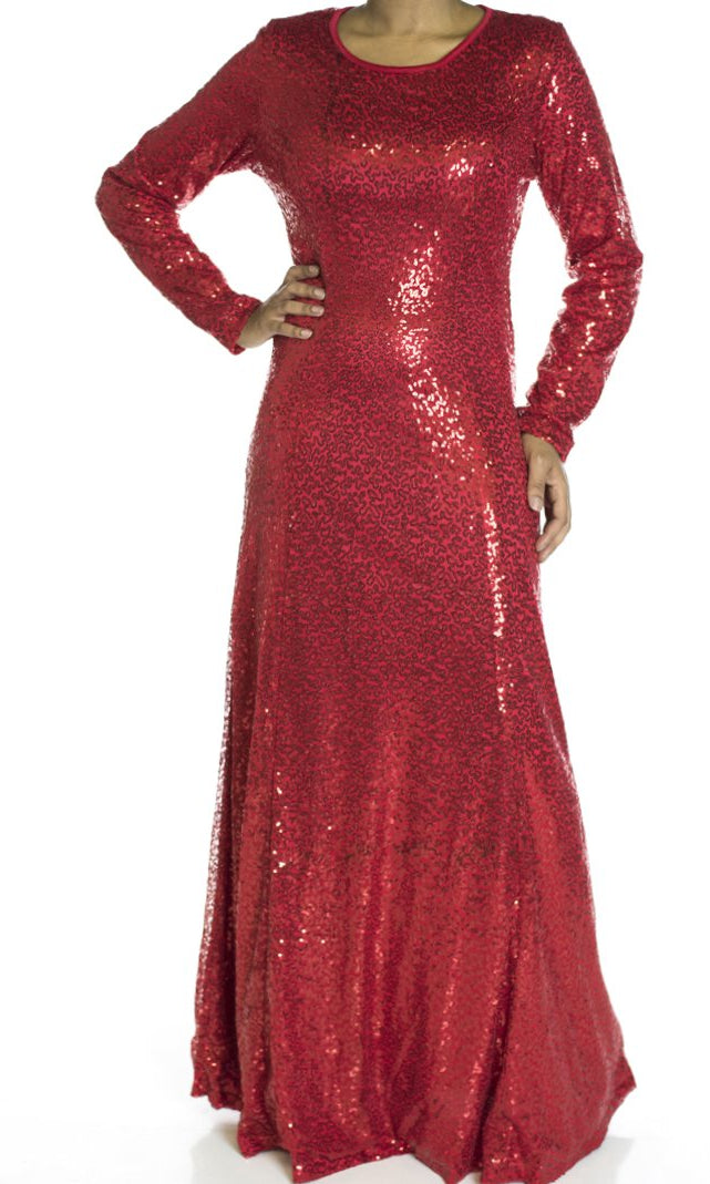Red Sequin Dress Kabayare