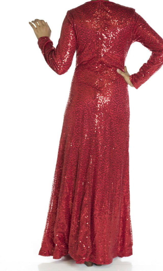 Red Sequin Dress Kabayare