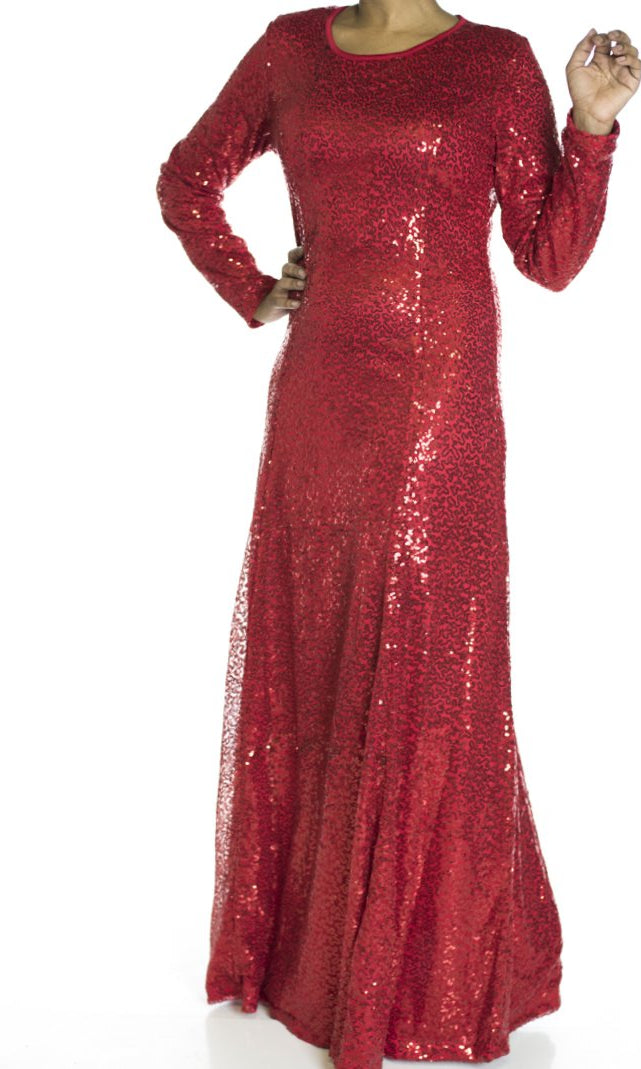 Red Sequin Dress Kabayare