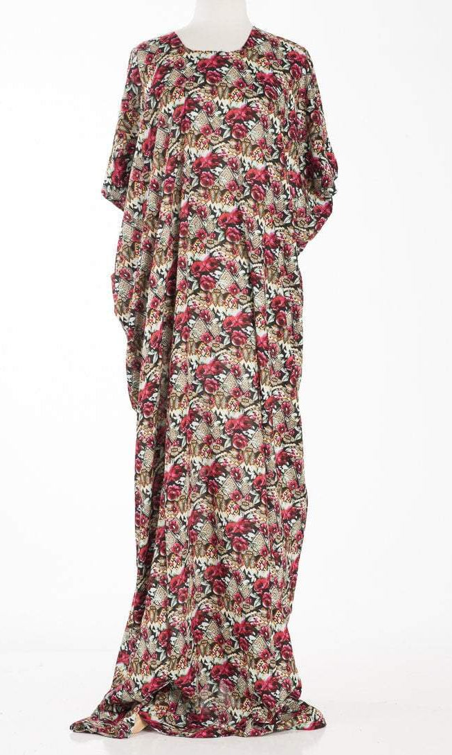 red small floral bati dress Kabayare