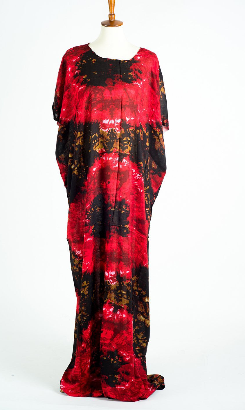 Red Summer Blaze Bati Dress Kabayare