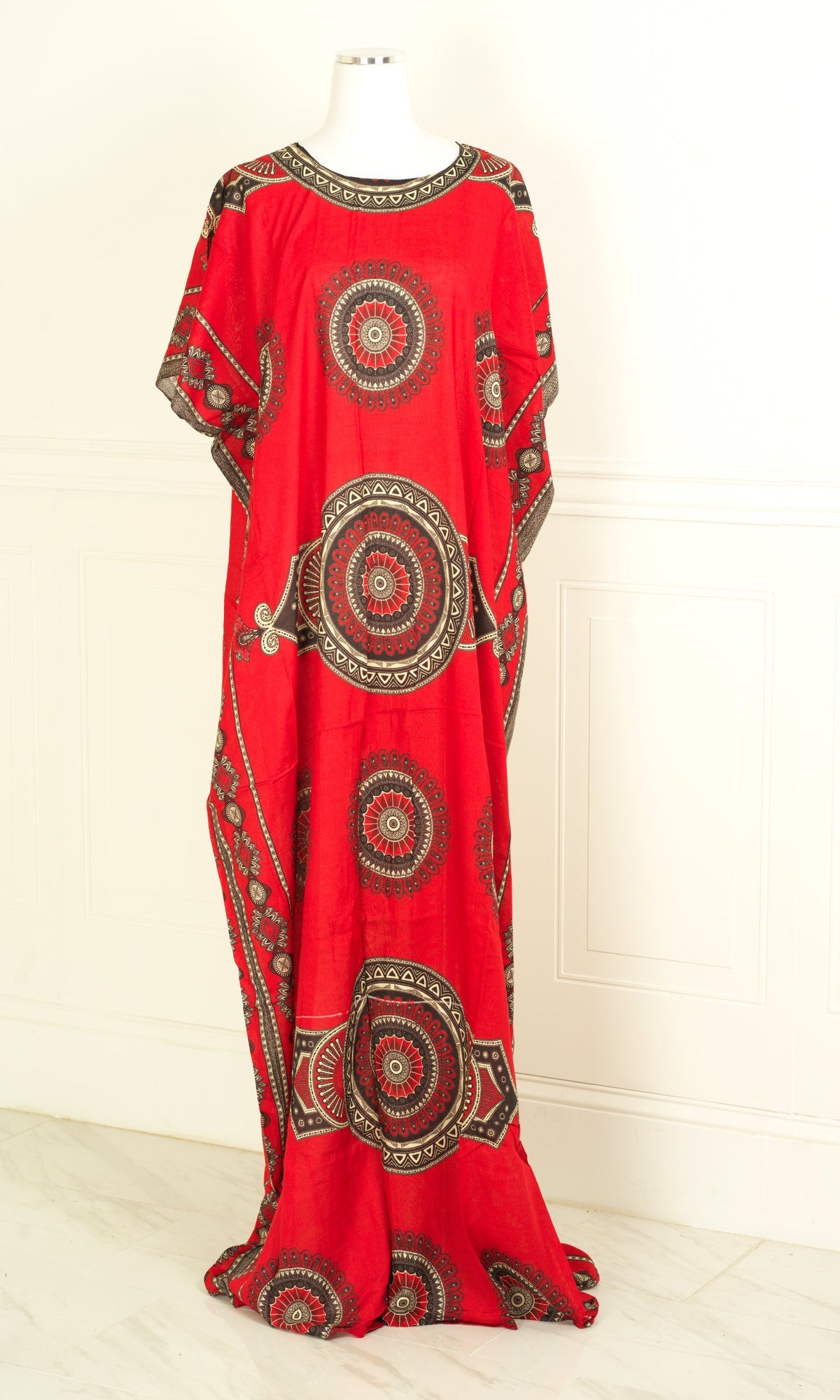 Red time machine print bati dress KF