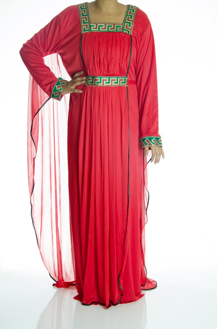 Red Tusk Kaftan Dress Kabayare