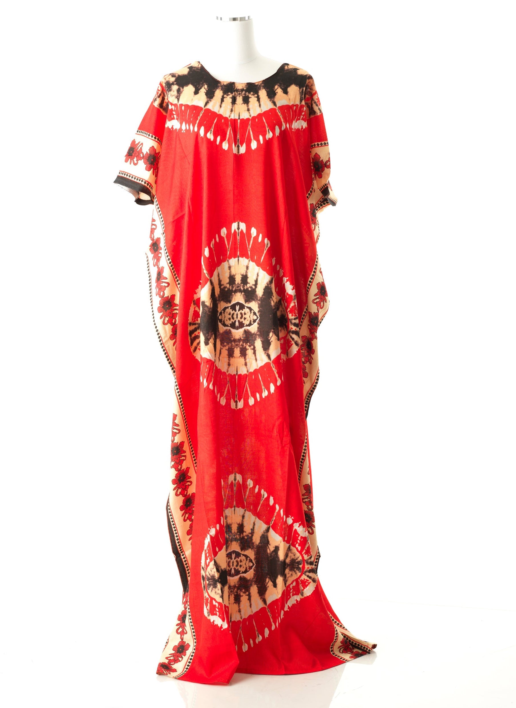 Red Volcano Vibes bati dress Kabayare