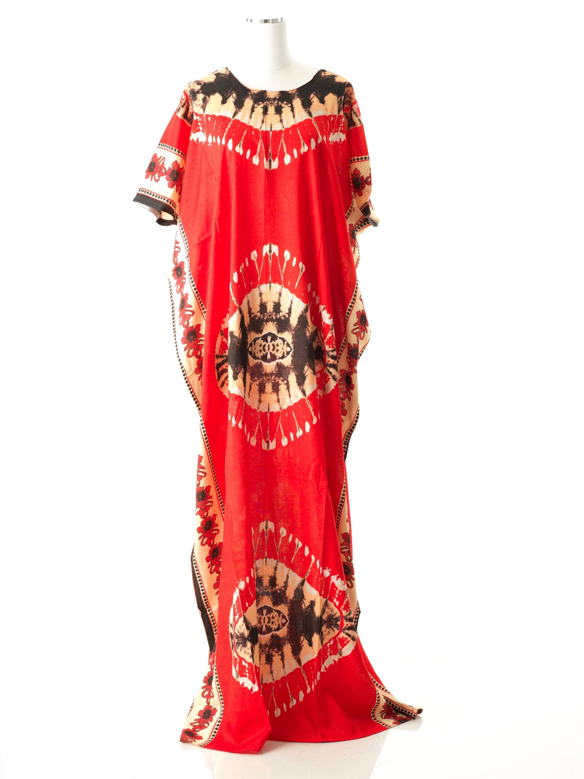 Red Volcano Vibes bati dress Kabayare