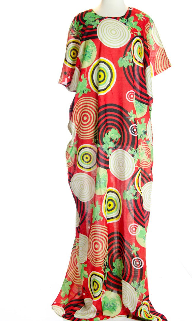 Red Wheel Bati Dress Kabayare