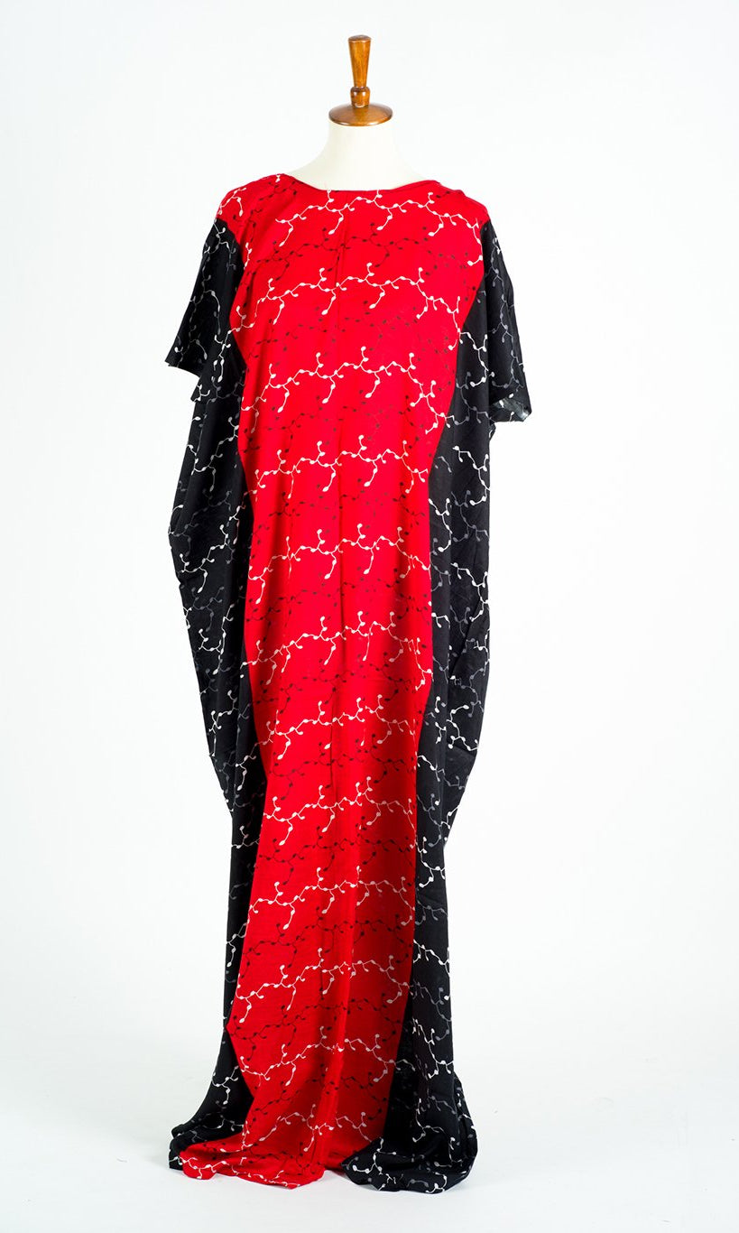 Red wire PRINT BATI DRESS Kabayare