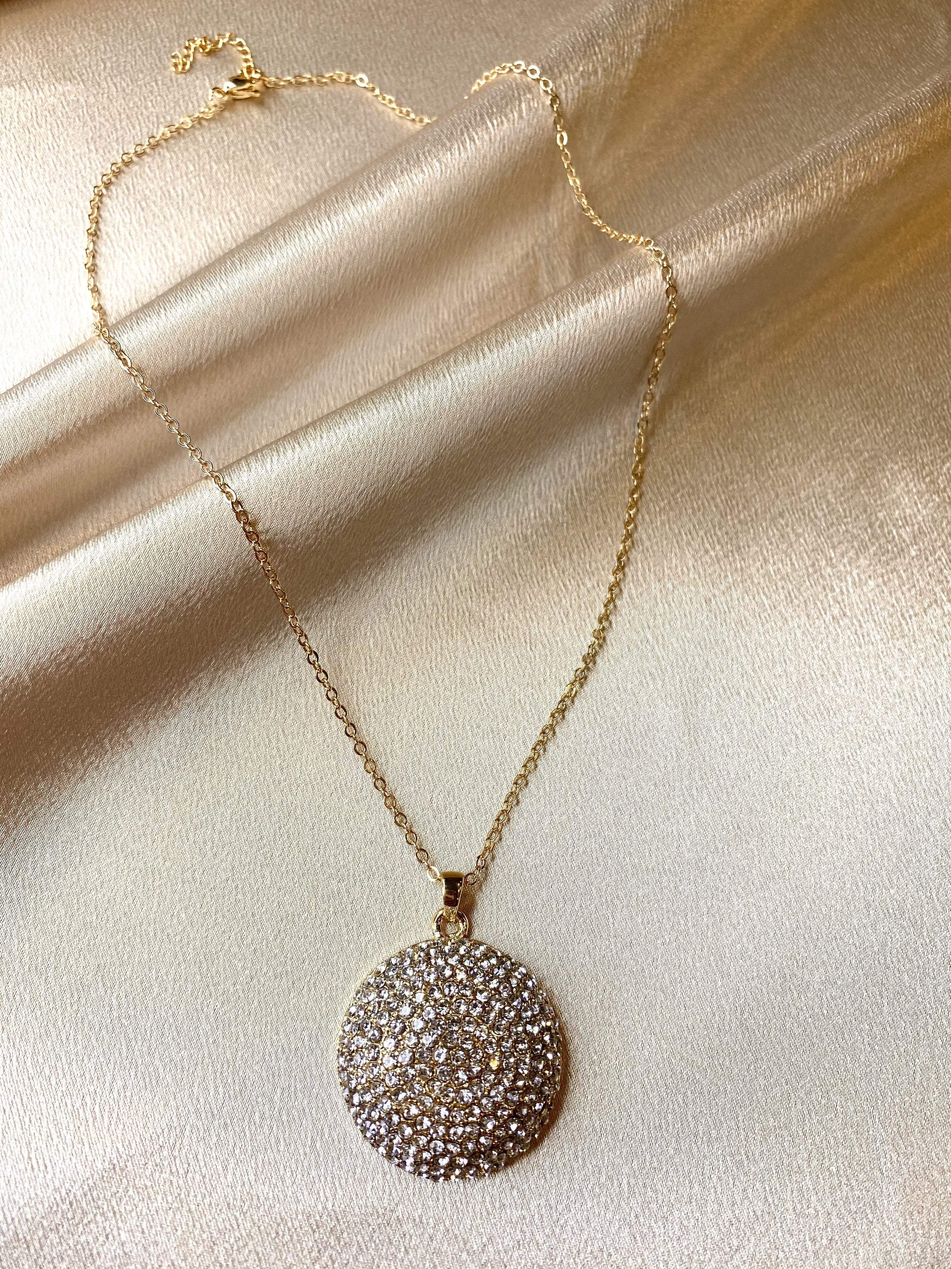 Rhinestone ball Statement Necklace Kabayare