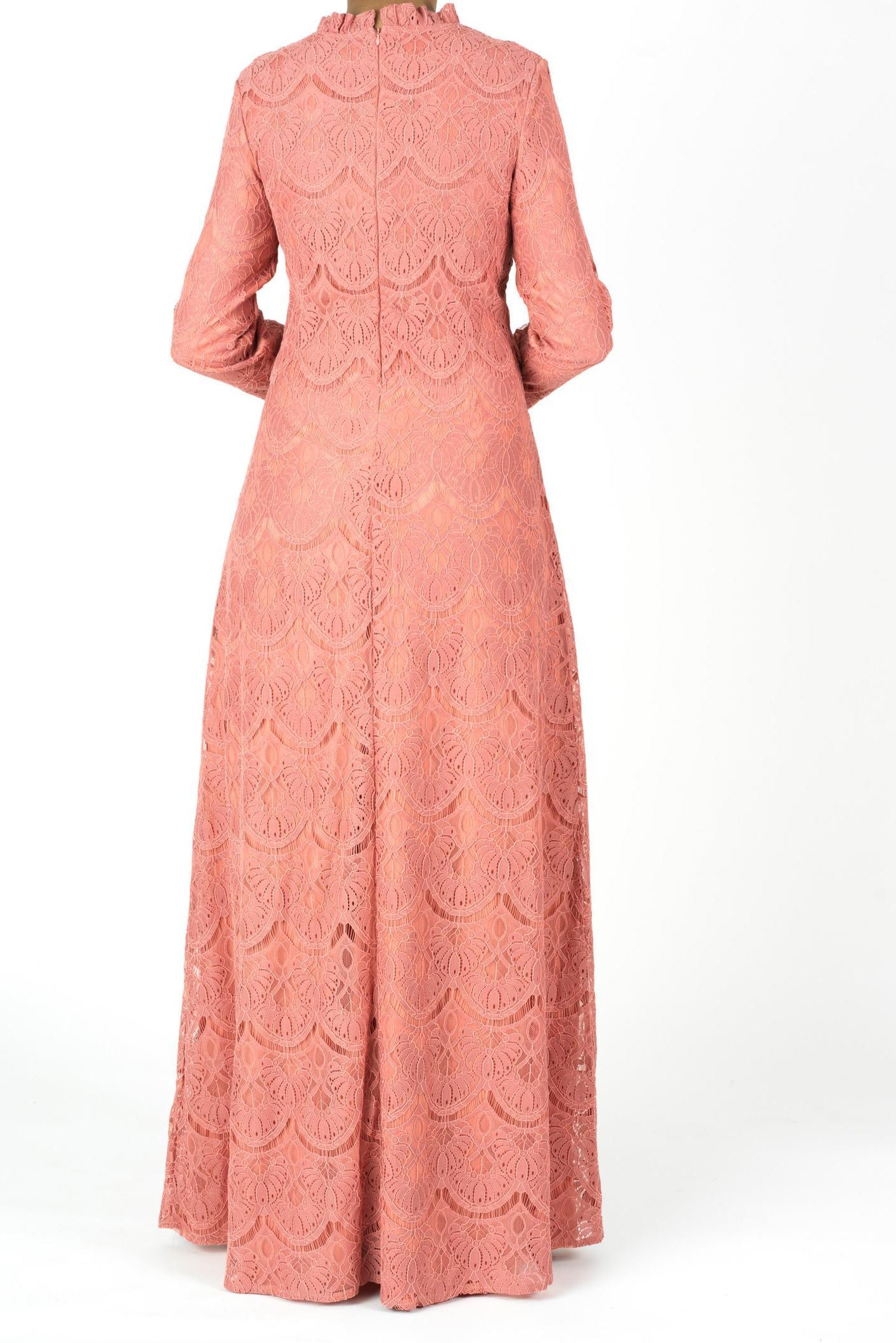 Rose Blush Giovanna lace crop top dress Kabayare