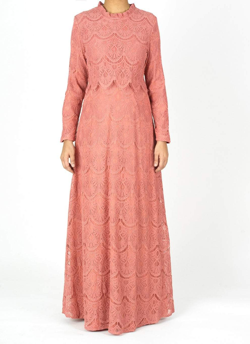 Rose Blush Giovanna lace crop top dress Kabayare