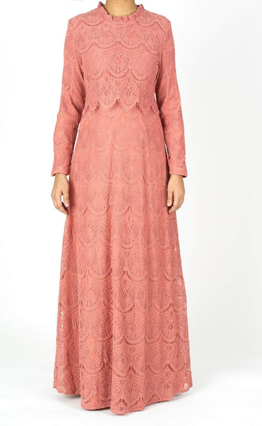 Rose Blush Giovanna lace crop top dress Kabayare