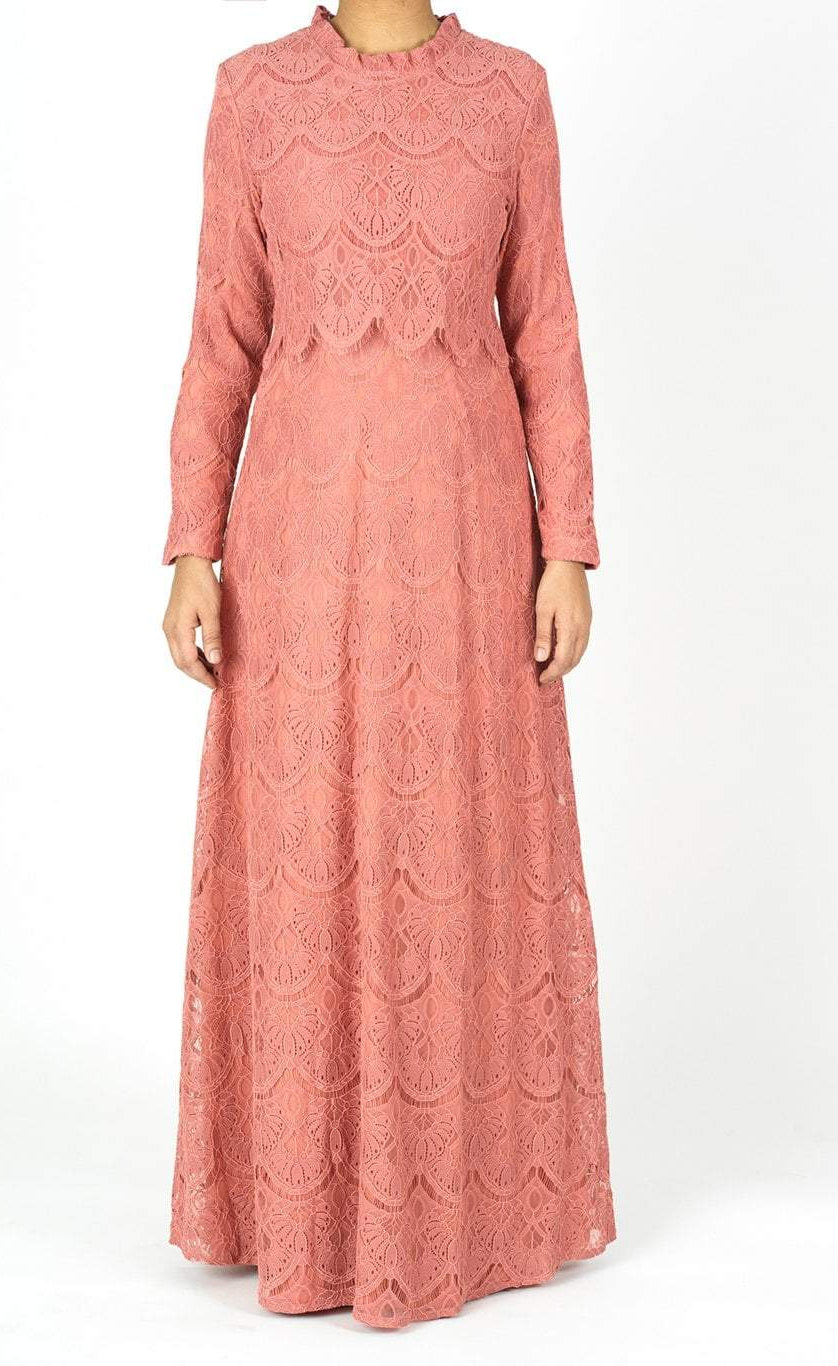 Rose Blush Giovanna lace crop top dress Kabayare