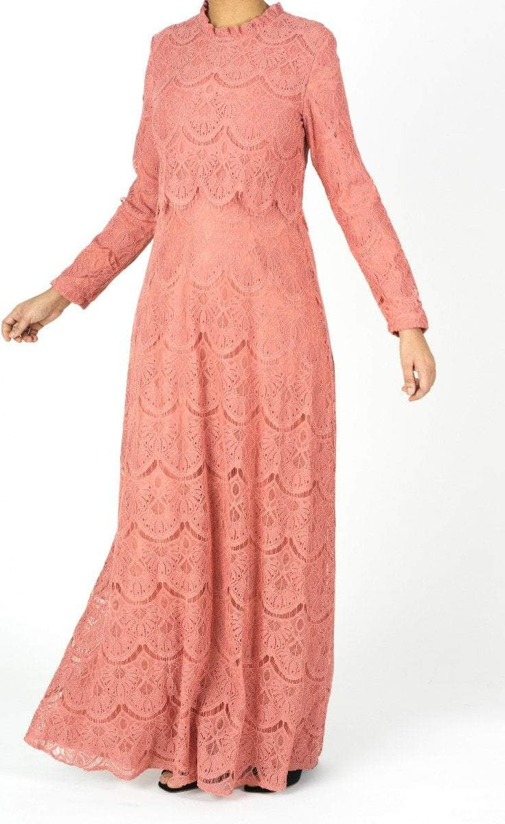 Rose Blush Giovanna lace crop top dress Kabayare