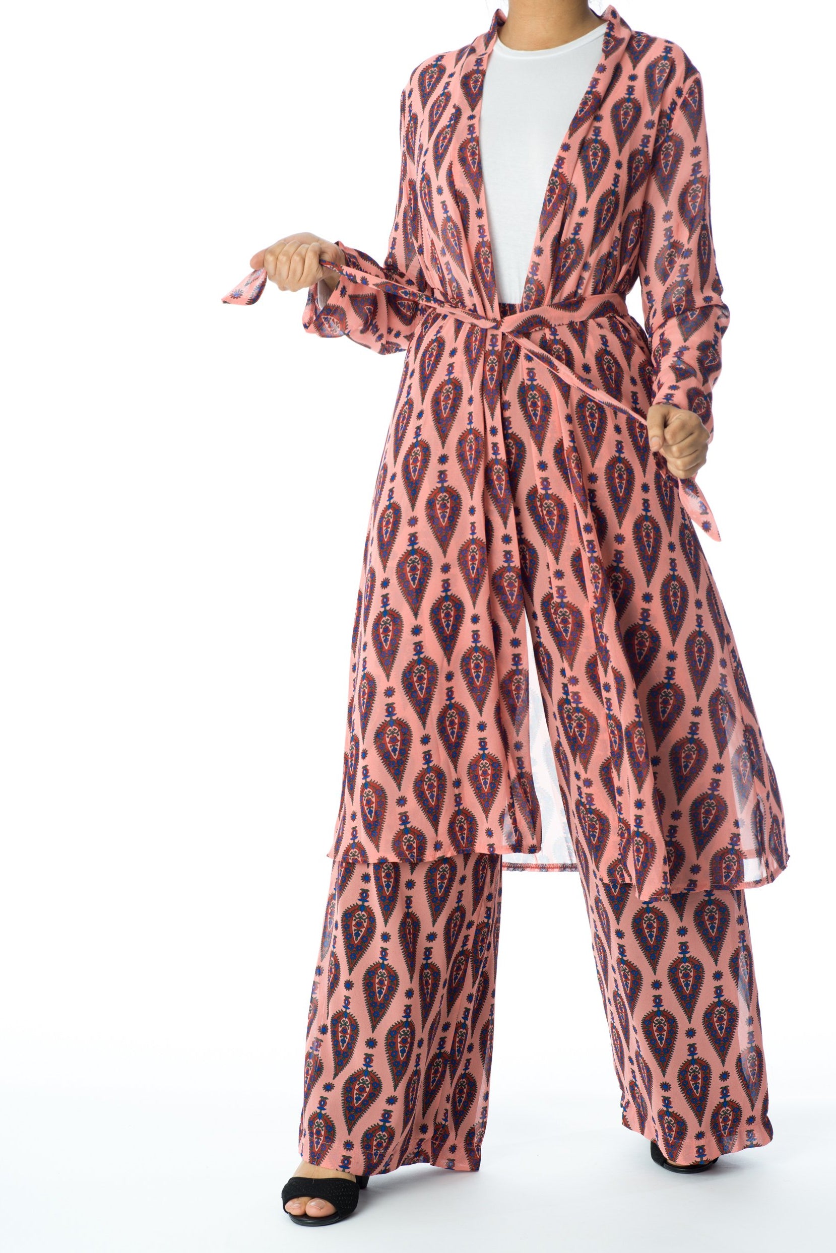 Rose monniete print matching set Kabayare