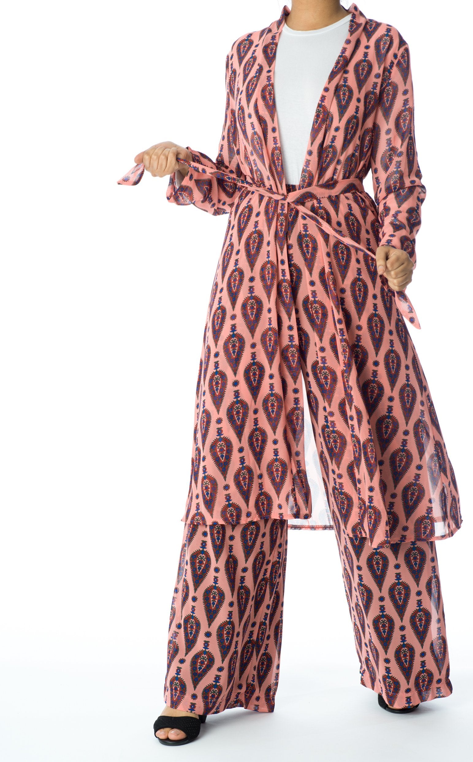 Rose monniete print matching set Kabayare