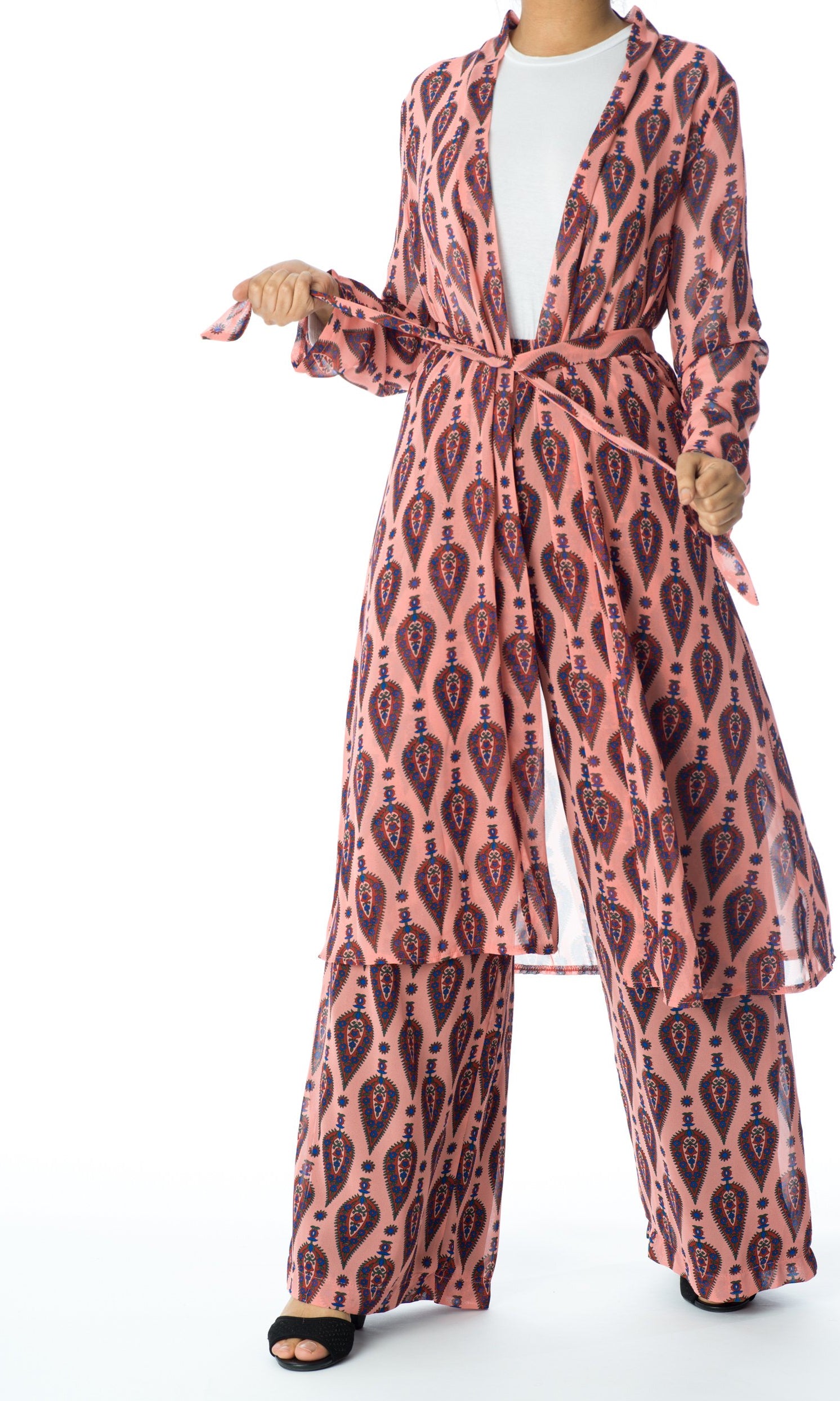 Rose monniete print matching set Kabayare