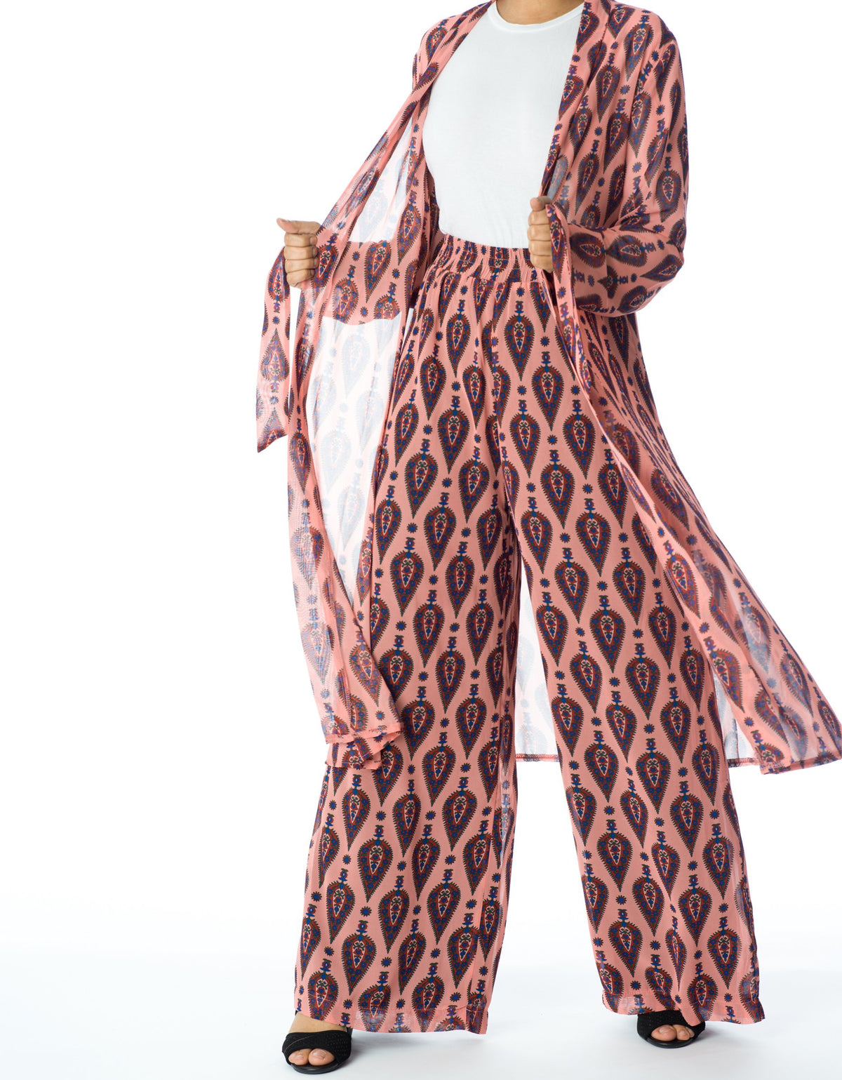 Rose monniete print matching set Kabayare