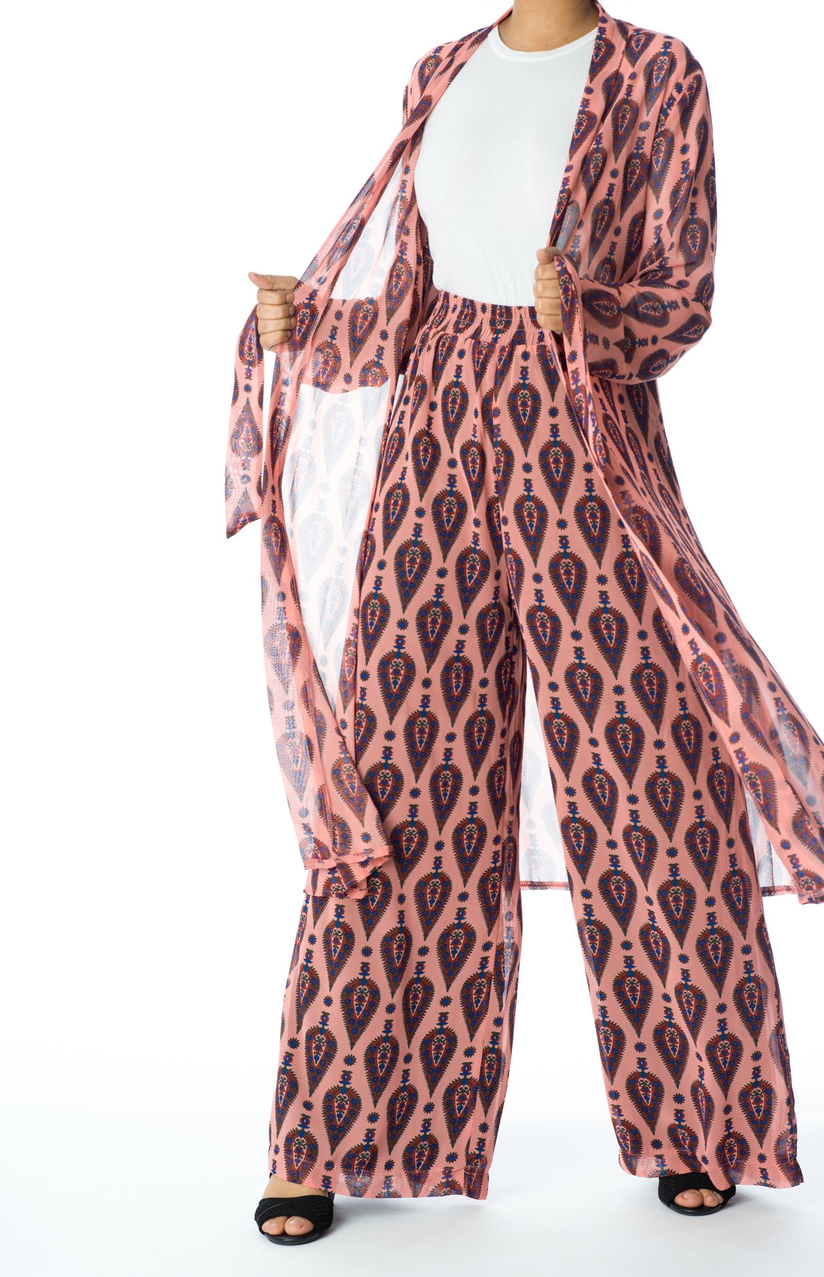 Rose monniete print matching set Kabayare