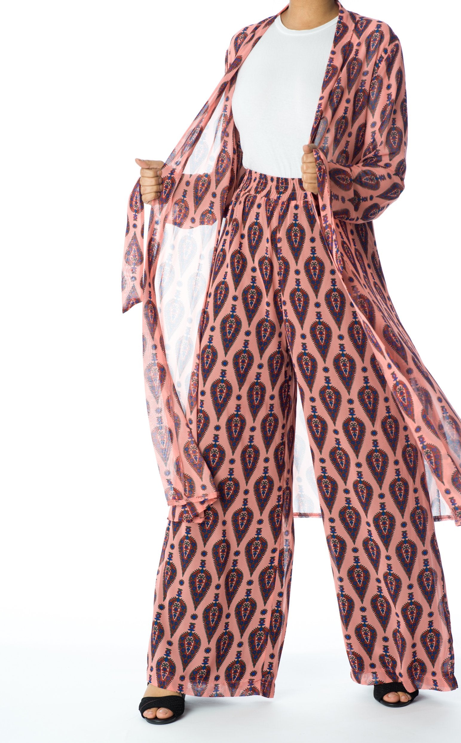 Rose monniete print matching set Kabayare