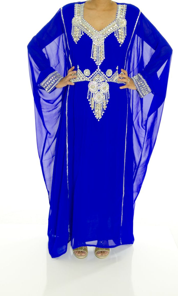 Royal Blue JILABIYA KHALEEJI Kabayare