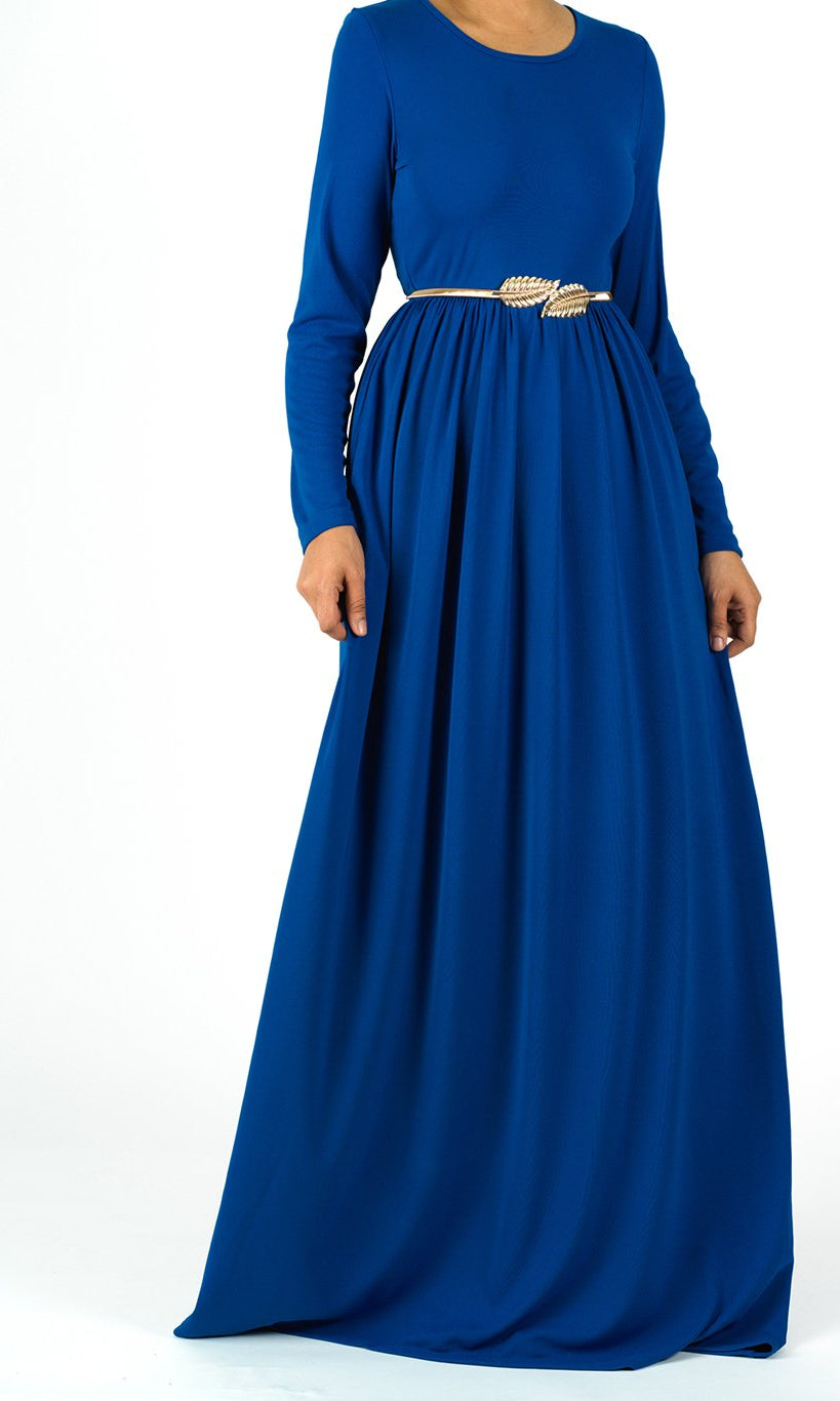 Royal Blue ORIGINAL Milk Silk Maxi Dress Kabayare