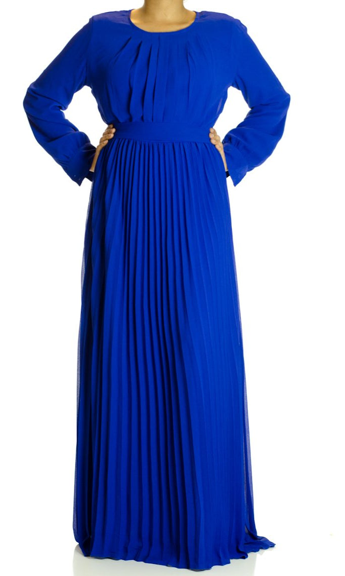Royal French Pleats Maxi Dress Kabayare