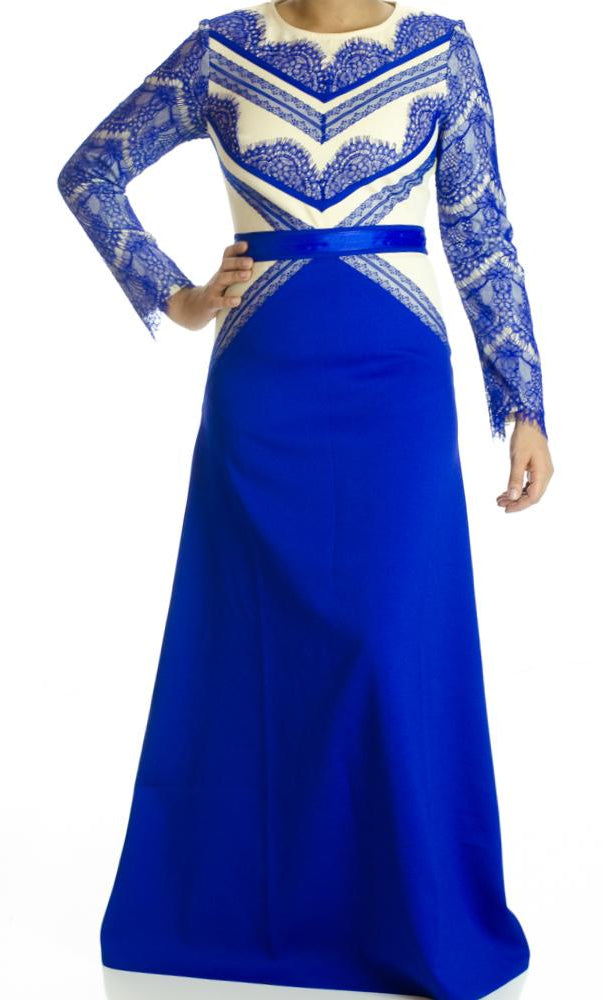 Royal Mesh /lace Dress Kabayare