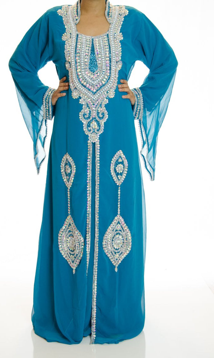 Royal Teal Khaleeji Dress Kabayare