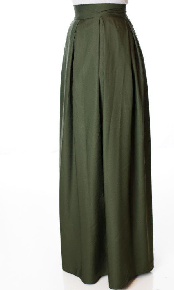 Sage A- Line Maxi Skirt Kabayare