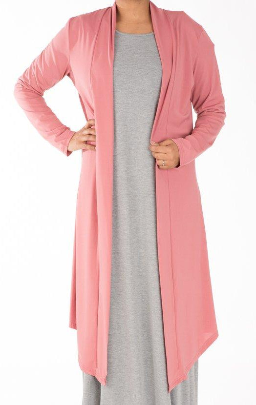 Salmon rose Maxi Cardigan Kabayare