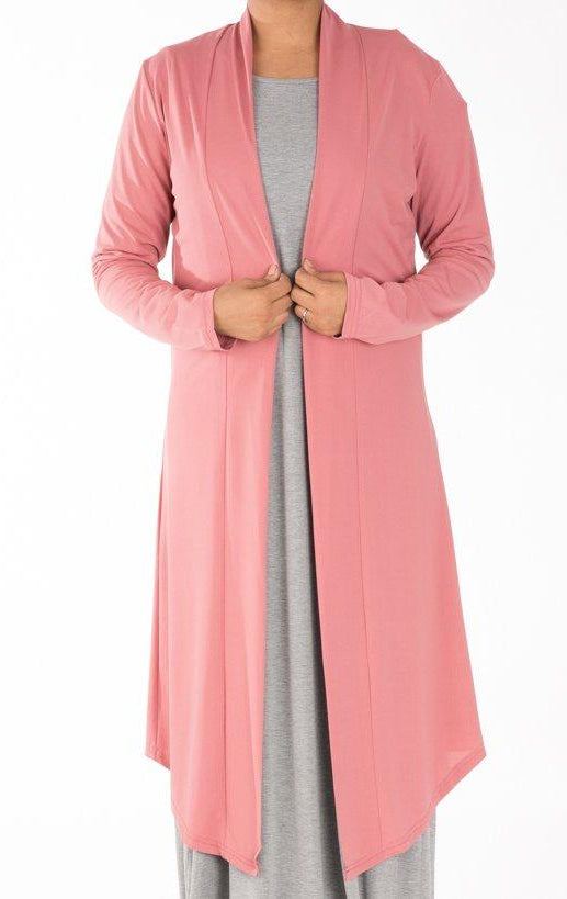 Salmon rose Maxi Cardigan Kabayare