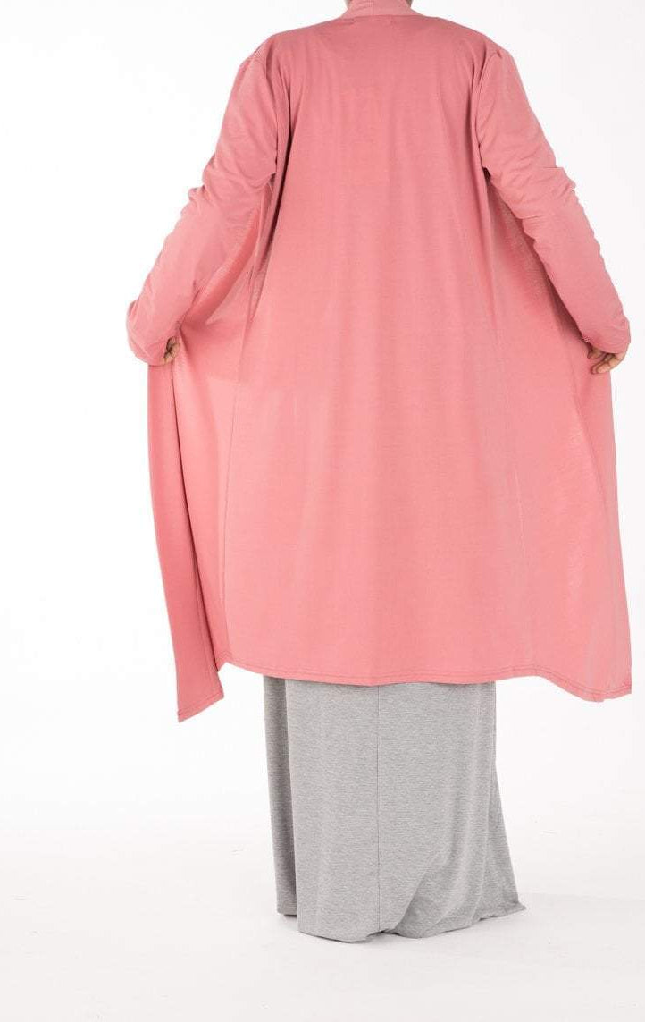 Salmon rose Maxi Cardigan Kabayare