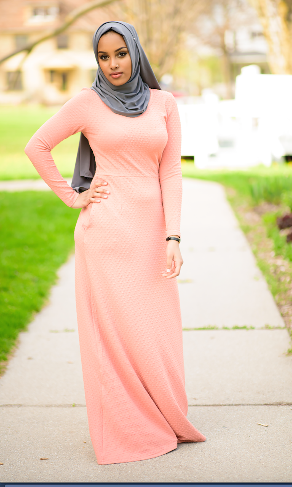 salmon textured dress Kabayare