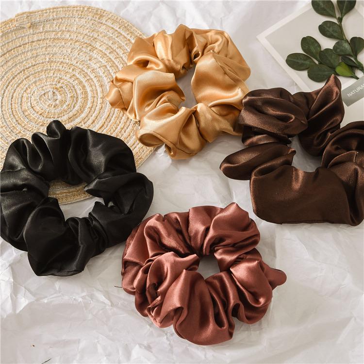 Satin hair scrunchies - Kabayare Fashion (6155855364274)