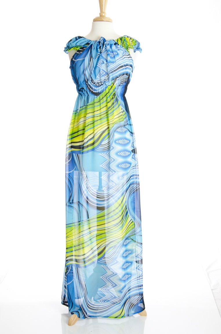 Sea Reef Maxi Dress Kabayare