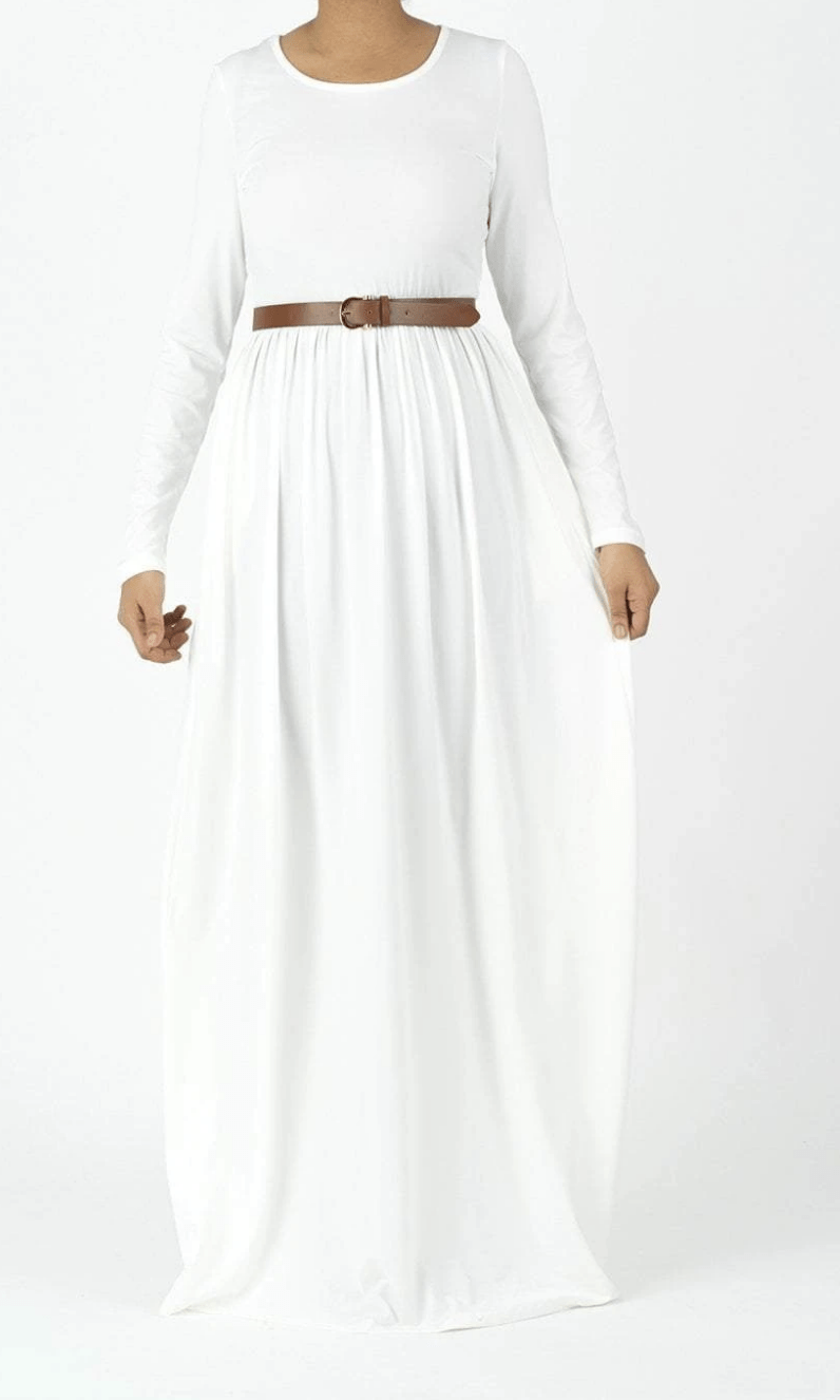 Short soft milk silk maxi dress Kabayare